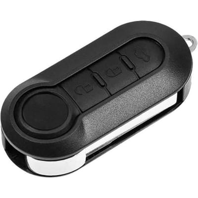 OcioDual Coque de Clé Pliable à 3 Boutons Compatible avec Fiat 500 Punto Panda Doblò Fiorino Stilo Lancia Citroen Peugeot black