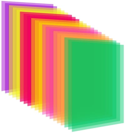 Gekleurde Leesbladen - Dyslexie Overlays - Lezen Verbeteren - Transparante Strips - 11 x 85 inch - Gekleurd