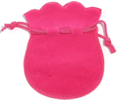 5x zakje velours Hot Pink 9x12cm - inpakken - luxe verpakking - sierraden verpakken - cadeauzakje - Sieradenzakjes - fluweel