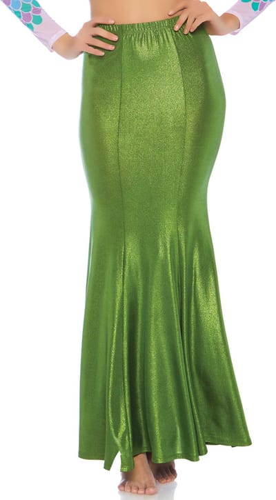 Leg Avenue - Shimmer Spandex Mermaid Kostuum rok - 3XL/4XL - Groen