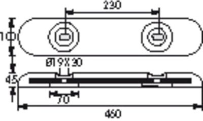 Plastimo Opofferingsanode Zilver 455 x 100 x 60 mm