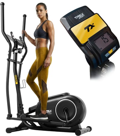 Trex Sport TX-400CT Dash - Crosstrainer Fitness - Magnetisch weerstandssysteem van 6 kg - 10 weerstandsniveaus - Tot 120 kg