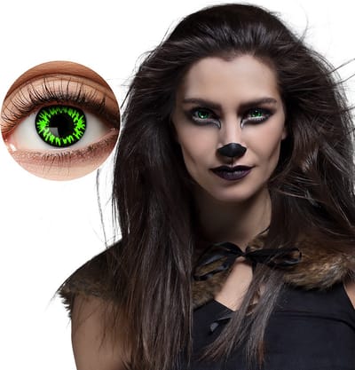 Boland - Paar 3-maandslenzen She-wolf - Volwassenen - Halloween en Horror - Halloween contactlenzen - Horror