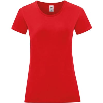 Dames-T-shirt Fruit of the Loom Iconic 150