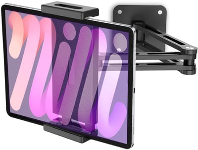 Ynkkvre - Tablet muurbeugel, aluminium wandhouder 360 graden draaibaar, verstelbare wandhouder, Geschikt voor tablets van 4 tot 12,9 inch.