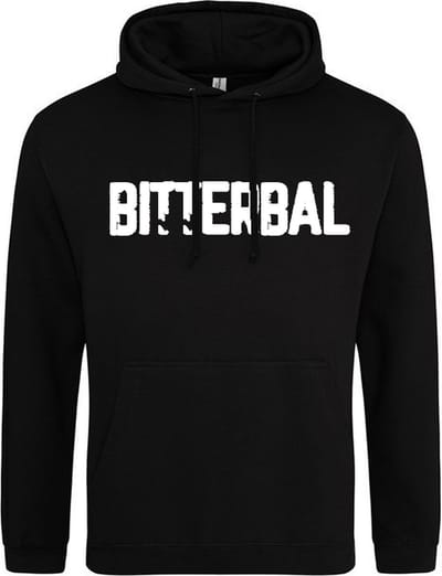BITTERBAL Hoodie | Sweater | Capuchon | Trui | Hooded | Print | Zwart | Maat 4XL