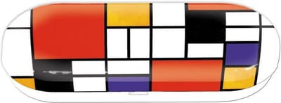 Fridolin metalen brillenkoker Mondrian Style - Bauhaus