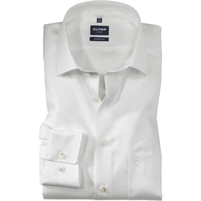 OLYMP Luxor modern fit overhemd - beige twill - Strijkvrij - Boordmaat: 47 (EU maat: 3XL)