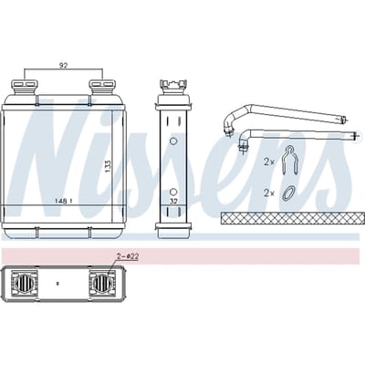 Warmtewisselaar, interieur verwarming NISSENS 72072
