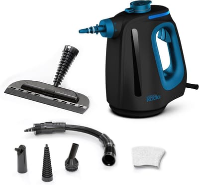 Handstoomreiniger - Stoomreiniger - Hygiënisch Schoonmaken - Chemievrij Reinigen - 30 Min Stoom - Zwart Blauw