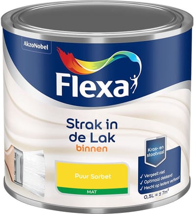 Flexa - Strak In De Lak Binnenlak Mat - Puur Sorbet - Mengverf - 500 Ml