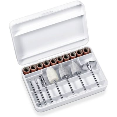 Beurer MP 52 Elektrische nagelvijl – Nagelfrees – Elektrisch manicure en pedicure apparaat - Slank design - 7 Opzetstukken - Links- en rechtsdraaiend - Snelheid traploos - Incl. netadapter / opbergtasje - 3 Jaar garantie