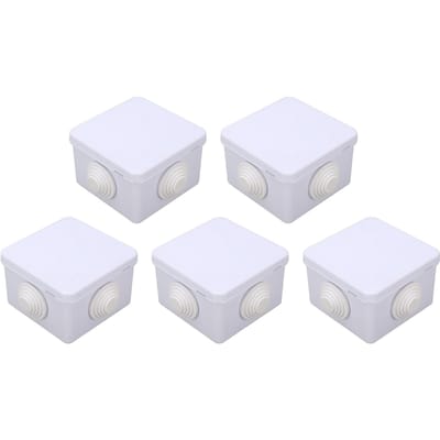 5 Pièces Boîte de Câbles en Plastique Étanche avec Bouchon en Caoutchouc IP55 Étanche Boîte de Jonction de Fil