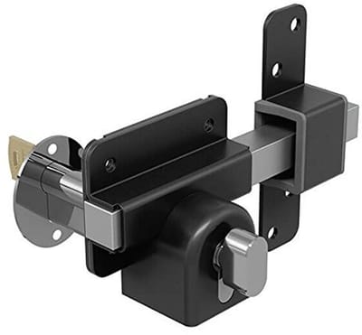 Lange Enkelvoudige Deurslot met Thumb Turn - Zwart/Roestvrij Staal - 50 mm