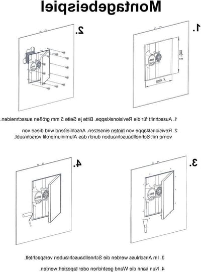 SYSTERM Inspectieklep, 200 x 400 mm, gipskarton, 12,5 mm KRAL17, inspectiedeur, inspectie-onderhoudsdeur, 20 x 40 cm, onderhoudsklep, onderhoudsopening met aluminium frame, geschikt voor vochtige