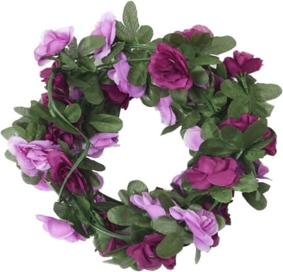 Kunstbloemen Slingers - Nepbloemen Decoratie - Romantische Sfeer - Realistisch Zijde Uiterlijk - 250 cm Lengte - Lichtpaars