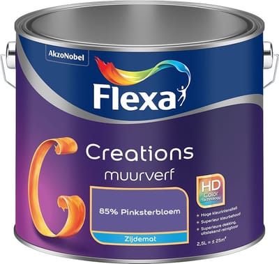 Flexa - Creations Muurverf Zijdemat - 85% Pinksterbloem - Mengverf - 2,5 L