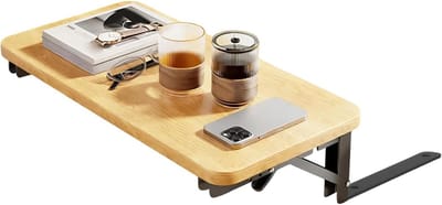 Opbergplank Bedrand - Nachtkast Organizer - Spullen Binnen Handbereik - Verstelbaar En Inklapbaar - 6 x 26 x 6 cm
