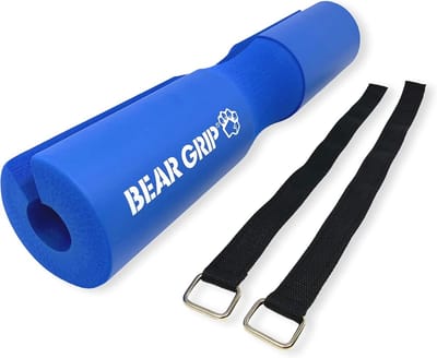 Professionele Barbell Squat Bar Beschermkussen met Veilige Klittenbandsluiting - Zwaar Gewicht | Blauw