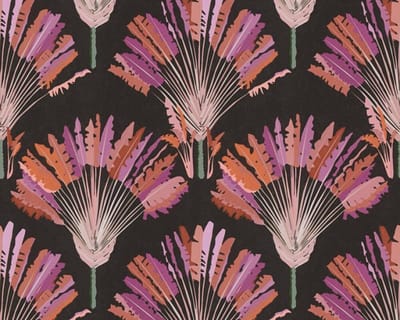 PALMBLADEREN BEHANG | Botanisch - lila zwart roze - "Architects Paper" A.S. Création Jungle Chic