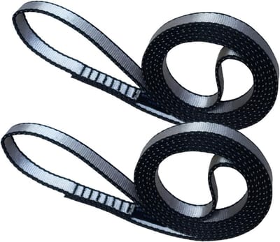 Set van 2 Sterke Nylon Sling Runners 18mm voor Klimmen, Yoga, Ankerpunten en Buitenactiviteiten