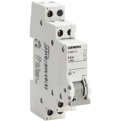 Uitschakelaar Grijs 1-polig 6 mm² 20 A 2x NO Siemens 5TE8112