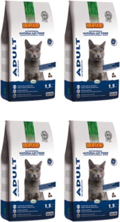 4x Biofood Premium Adult Fit - Kattenvoeding - 1.5kg