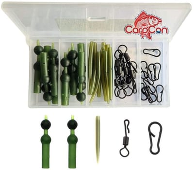 Helicopter Rig Kit 'Green' - 40pcs - Alles voor Helikopter Systeem - Karper Onderlijn - Rigmateriaal