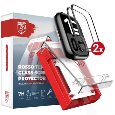 Rosso Smartwatch Protector Geschikt voor Apple Watch 11 / 10 46MM - 7H Tempered Glass Screen Protector - met Installatietray en Dust Removal - Horloge Beschermlaag - Case Friendly (2-Pack)