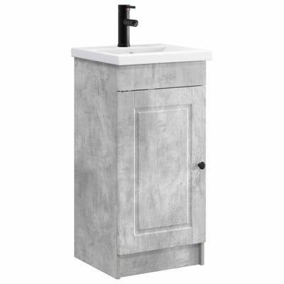 vidaXL - Badkamer - Vanity - met - Wastafel - Betongrijs - 42 - x - 40 - x - 84,5 - cm