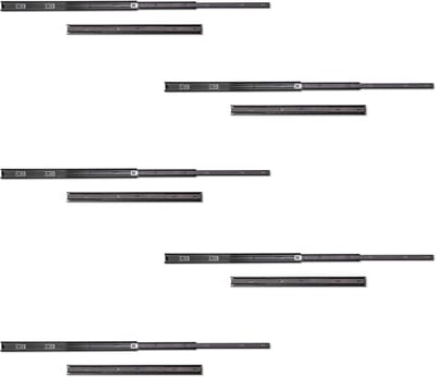 Emuca Lot van 5 sets Ladegeleiders, kogelgelagerd, hoogte 45mm, diepte 450mm, volledig uitschuifbaar, Verzinkt