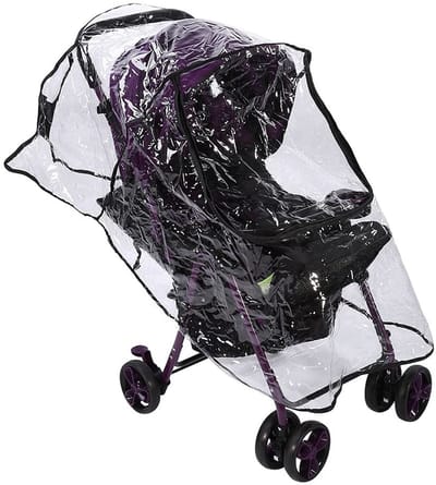 Dailygoods- Regenhoes Transparant - Reisweerschild - Geurloos - Kinderwagenschild - Universeel - Geschikt voor Kinderwagens - Kinderwagenhoes