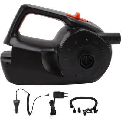 Pompe à air électrique Pompe de gonflage d'air 80W avec chargeur de voiture 12V pour bateau gonflable black