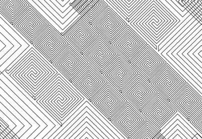 Fotobehang Abstract Pattern Black White | XL - 208cm x 146cm | 130g/m2 Vlies