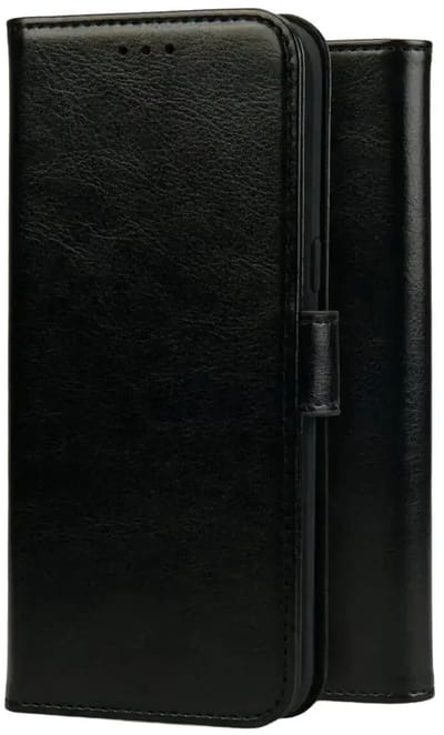 Rosso Element Geschikt voor Motorola Moto G87 / G77 / G67 | Wallet Book Case | Portemonnee Hoesje | 3 Pasjes | Magneetsluiting | Stand Functie | Zwart