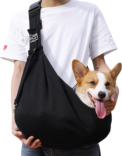 Handvrije Dierentas voor Honden en Katten, Verstelbare Schoudertas voor Dieren, Ideaal voor Buitenactiviteiten tot 6.5 kg