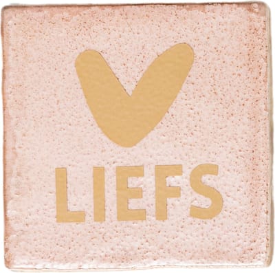 Lottea Tegeltje met tekst ´Liefs´ - tegeltje, tegeltjes met tekst, tegeltjes met spreuken, vriendin cadeau