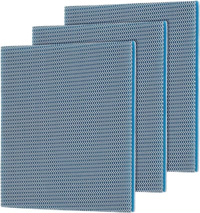 3 Stuks Meerlaagse Schuimfilterspons voor Aquariumfilter en Vijverfilter - Snijbare Filterflosdraad (400 x 305 x 155 mm) voor Optimale Waterkwaliteit en Filtratie