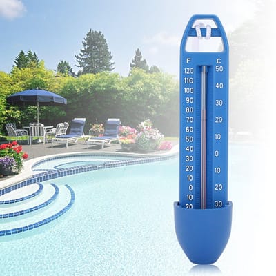 2 Stuks 16.5x3.7cm Drijvende Zwembadthermometer voor Zwembad SPA Sauna Heetwaterbron gray