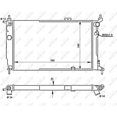 Radiator, motorkoeling NRF 52204