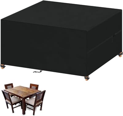 Waterdichte Tuinmeubelhoes - Beschermhoes voor Stoelen & Tafels - Zwart
