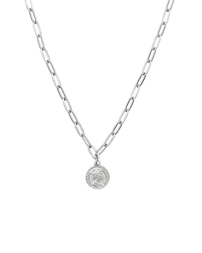 Mint15 Schakelketting met muntje (10mm) - Zilverkleur RVS/Stainless Steel