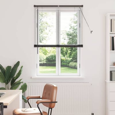 vidaXL - Venetiaanse - jaloezie - Zwart - 175 - x - 85 - cm - 25 - mm - Aluminium