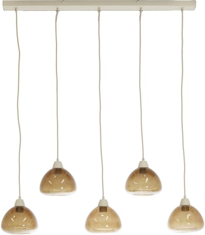 Light & Living Hanglamp Bisho 5-Lamps - Bruin