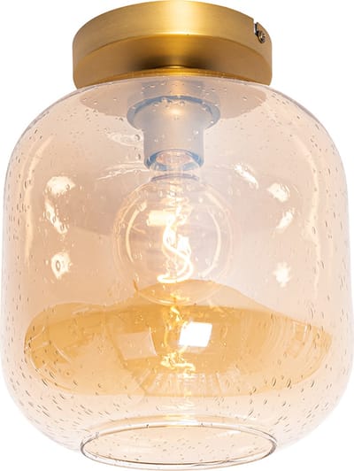 QAZQA zuzanna - Design Plafondlamp - 1 lichts - Ø 25 cm - Oranje - Woonkamer | Slaapkamer | Keuken