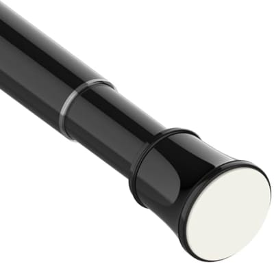 Verstelbare Gordijnroede zonder Boren - Telescoopstang 115-205 cm Zwart
