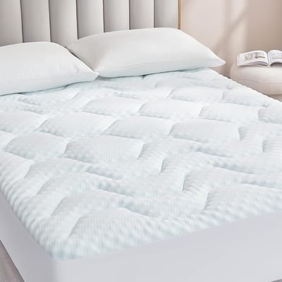 Dailygoods - Matrastopper - Gel en Memory Foam - Voor een comfortabele nachtrust - 140x200cm - Ademend en druksverdelend - Geschikt voor volwassenen -...