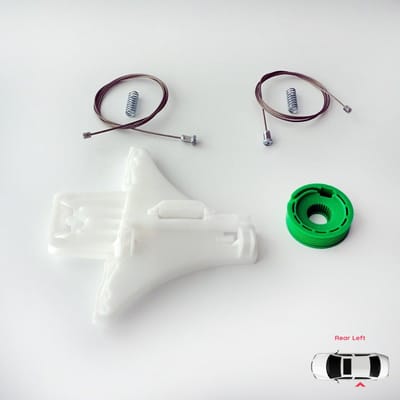 BWR5373 Reparatieset voor handmatige mechanische raamhefferregelaar, linkerachterdeur voor Opel Vectra C Z02 2002-2009 Signum 24451524