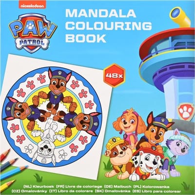 Paw Patrol mandala kleurboek – 48 platen – kinderen – creatief – tekenen – ontspanning – Paw Patrol fans – kleurplezier – educatief – motoriek – mindfulness – knutselen – cadeau – hobby – vrolijk – stressvrij – leerzaam – puzzels – activiteiten