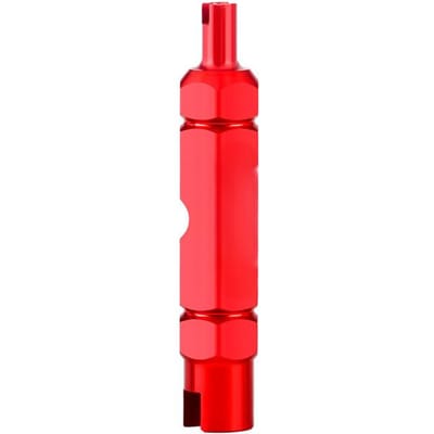 Outil multifonction 3 en 1 pour retirer le noyau de valve de vélo, clé à molette pour rallonge de valve Schrader et Presta rouge